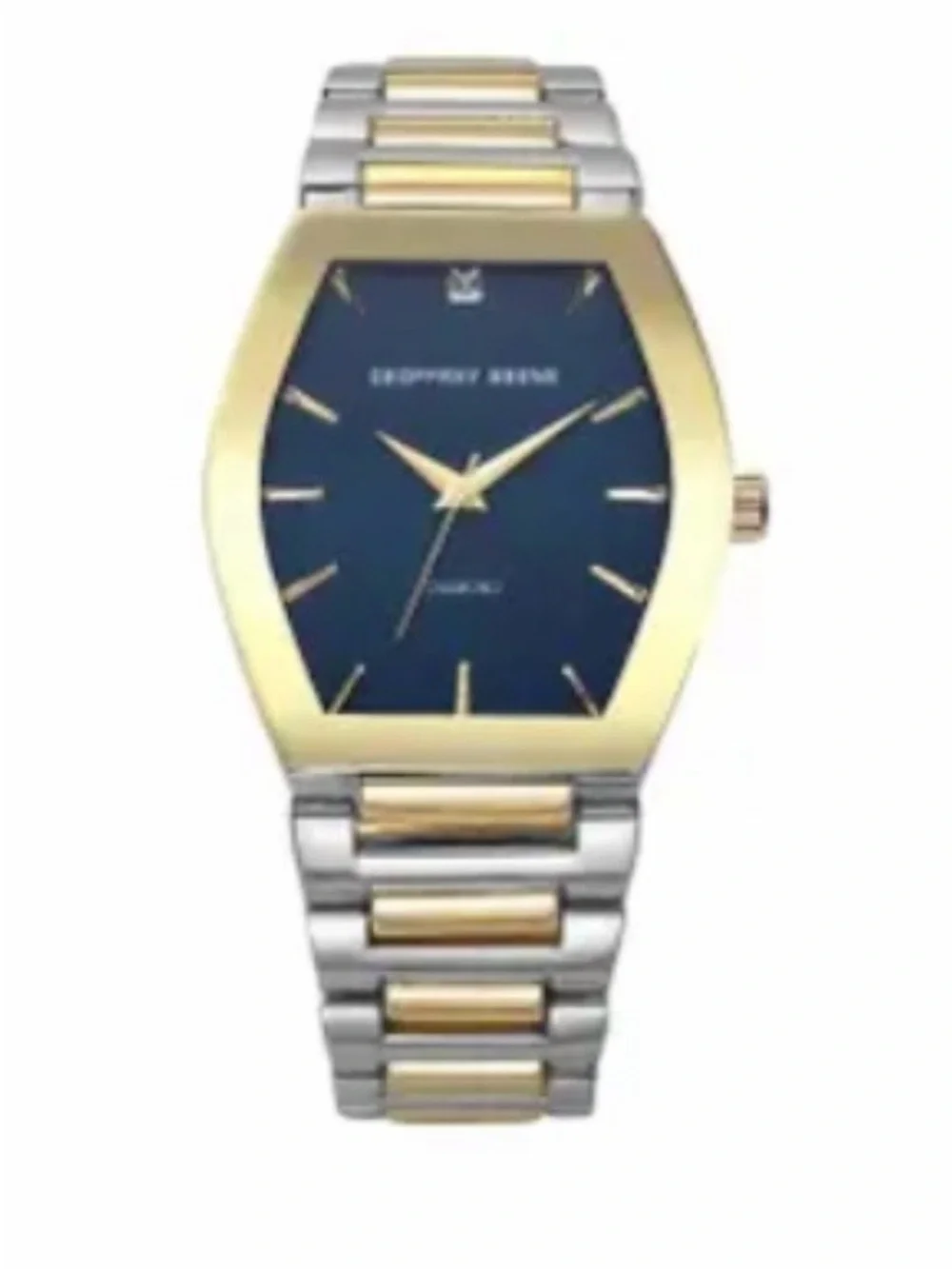 Geoffrey Beene Genuine Diamond Men’s Blue Dial Two-Tone Bracelet Watch 42mm